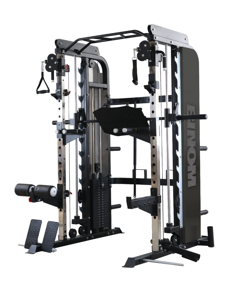 Binom Steel Force B19 Multigym, Double Pulley, Multipower, Beinpresse, Rudern und Zubehör