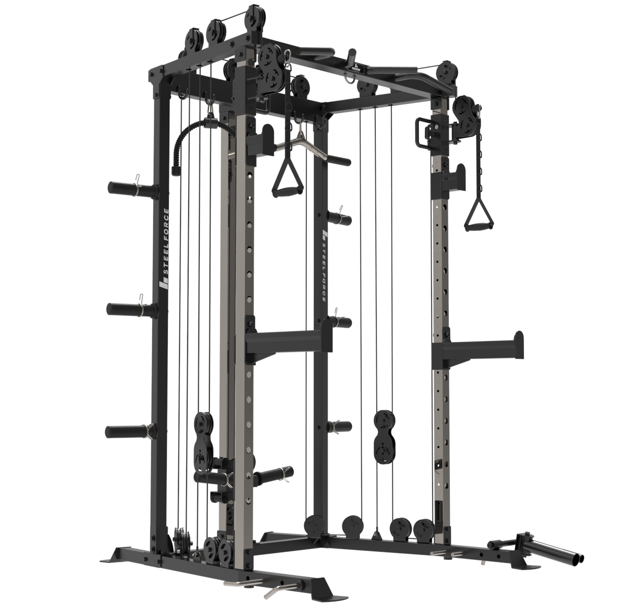 Binom Steel Force B3 Multigym, Doppelseilzug, Funktionstrainer und Zubehör