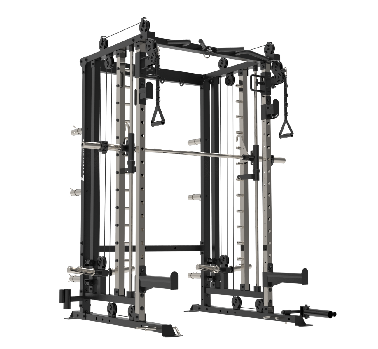 Binom Steel Force B6 Multigym, Multipower, Doppelseilzug und Zubehör