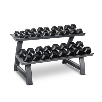 Set de Mancuernas Hexagonales + Rack (2kg - 20kg)